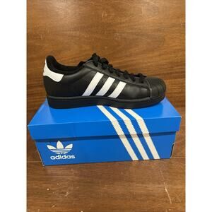 Adidas Superstar II Mens 8.5, Womens 9.5 New In Box J10079 Black/White